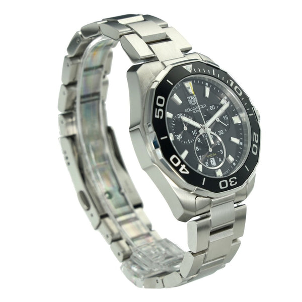 Aquaracer CAY111A – Black Chronograph Dial – Steel Bezel – 2021