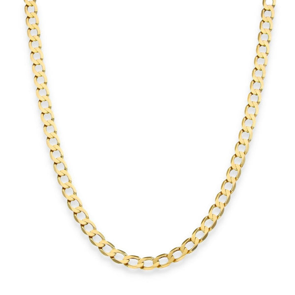 9ct Yellow Gold Flat Curb Chain - 21" - 14.7g