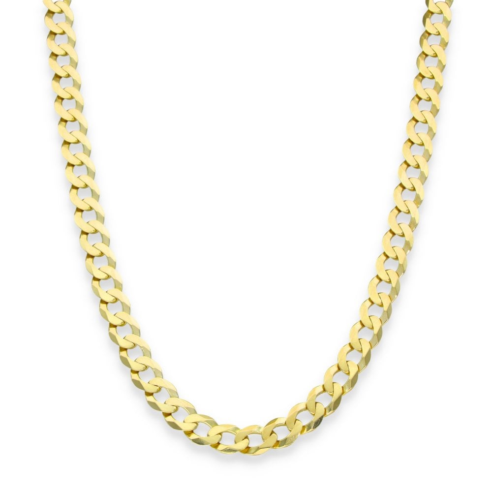 9ct Yellow Gold Flat Curb Chain - 20" - 26.0g