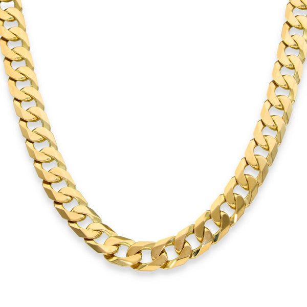 9ct Yellow Gold Heavy Flat Curb Chain - 20" - 59.4g