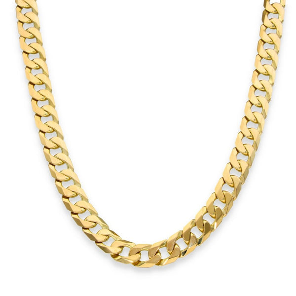 9ct Yellow Gold Heavy Flat Curb Chain - 20" - 59.4g