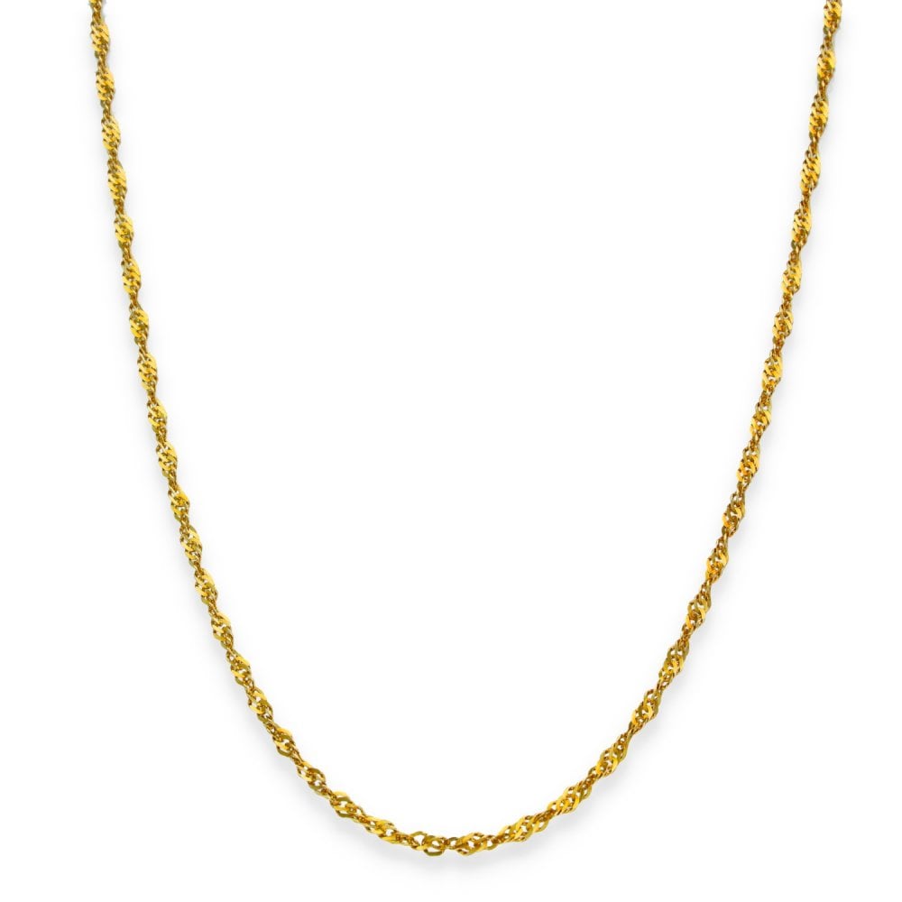 9ct Yellow Gold Twist-Link Chain - 24" - 3.9g