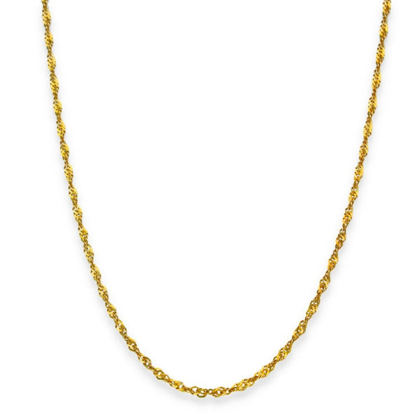 9ct Yellow Gold Twist-Link Chain - 24" - 3.9g