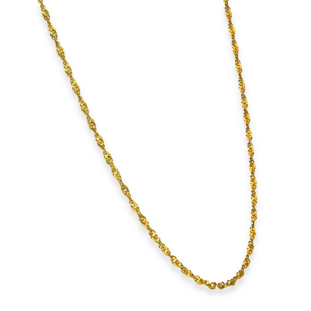 9ct Yellow Gold Twist-Link Chain - 24" - 3.9g