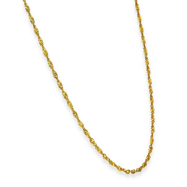 9ct Yellow Gold Twist-Link Chain - 24" - 3.9g