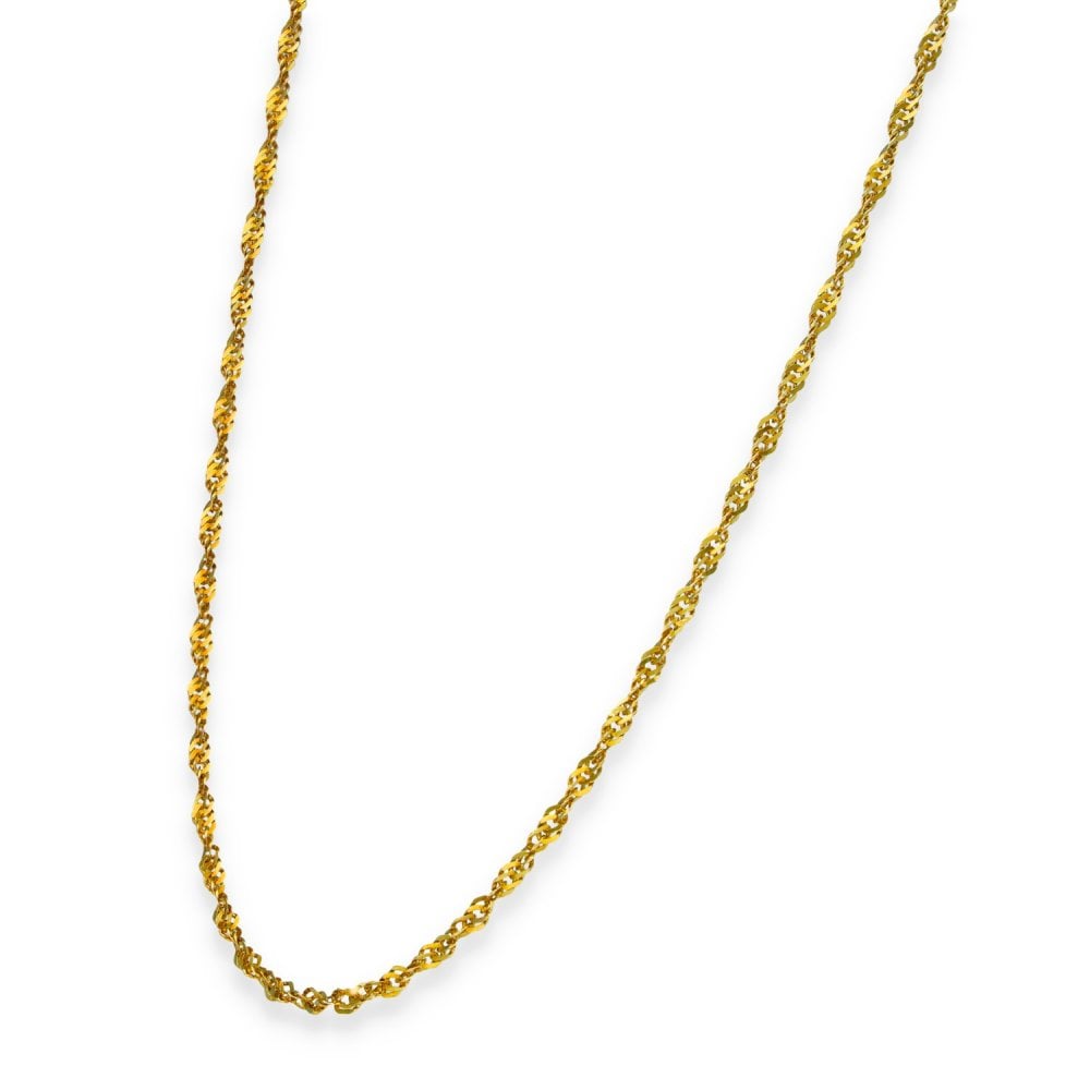 9ct Yellow Gold Twist-Link Chain - 24" - 3.9g