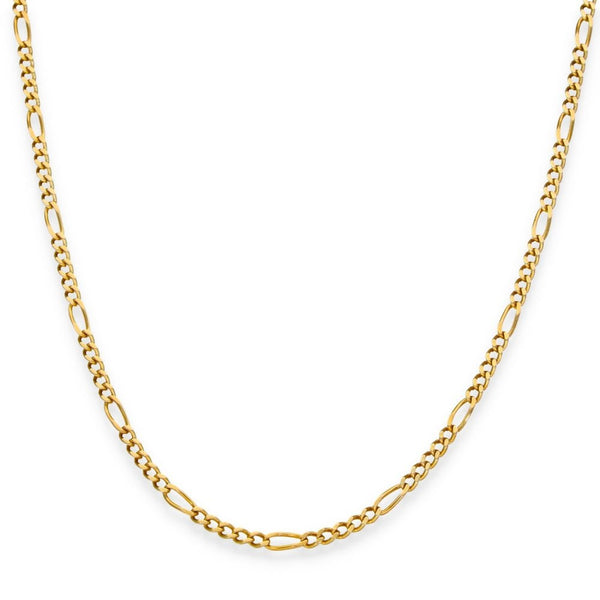9ct Yellow Gold Fine Figaro Chain - 26" - 7.9g