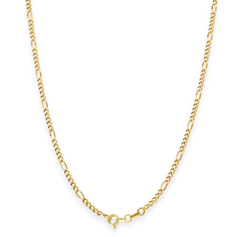 9ct Yellow Gold Fine Figaro Chain - 26" - 7.9g