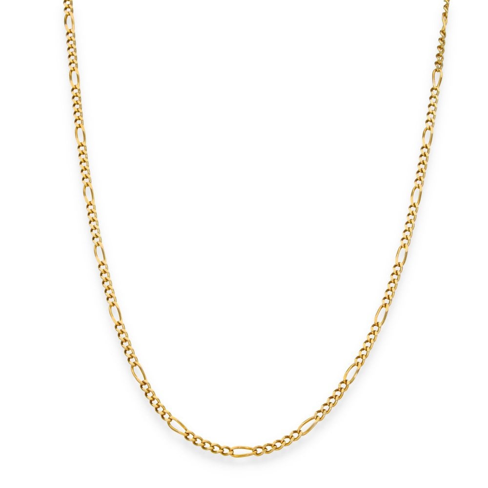 9ct Yellow Gold Fine Figaro Chain - 26" - 7.9g