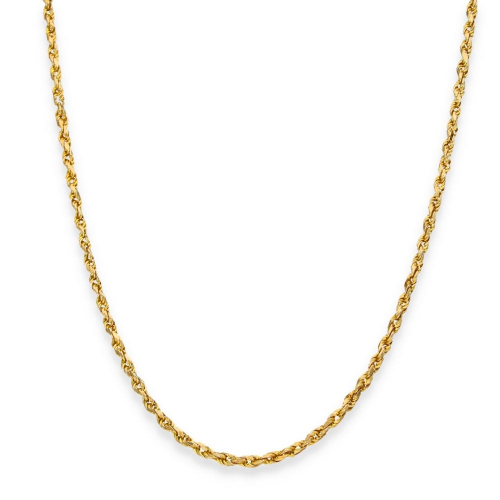 9ct Yellow Gold Rope Chain - 19" - 8.0g