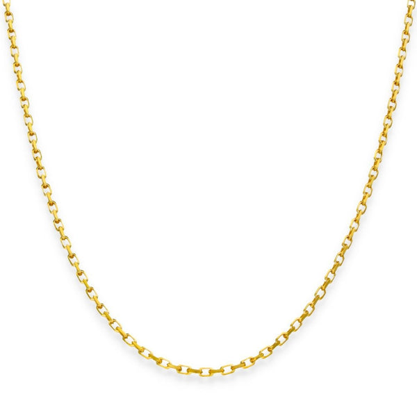 9ct Yellow Gold Trace Chain - 16" - 2.9g
