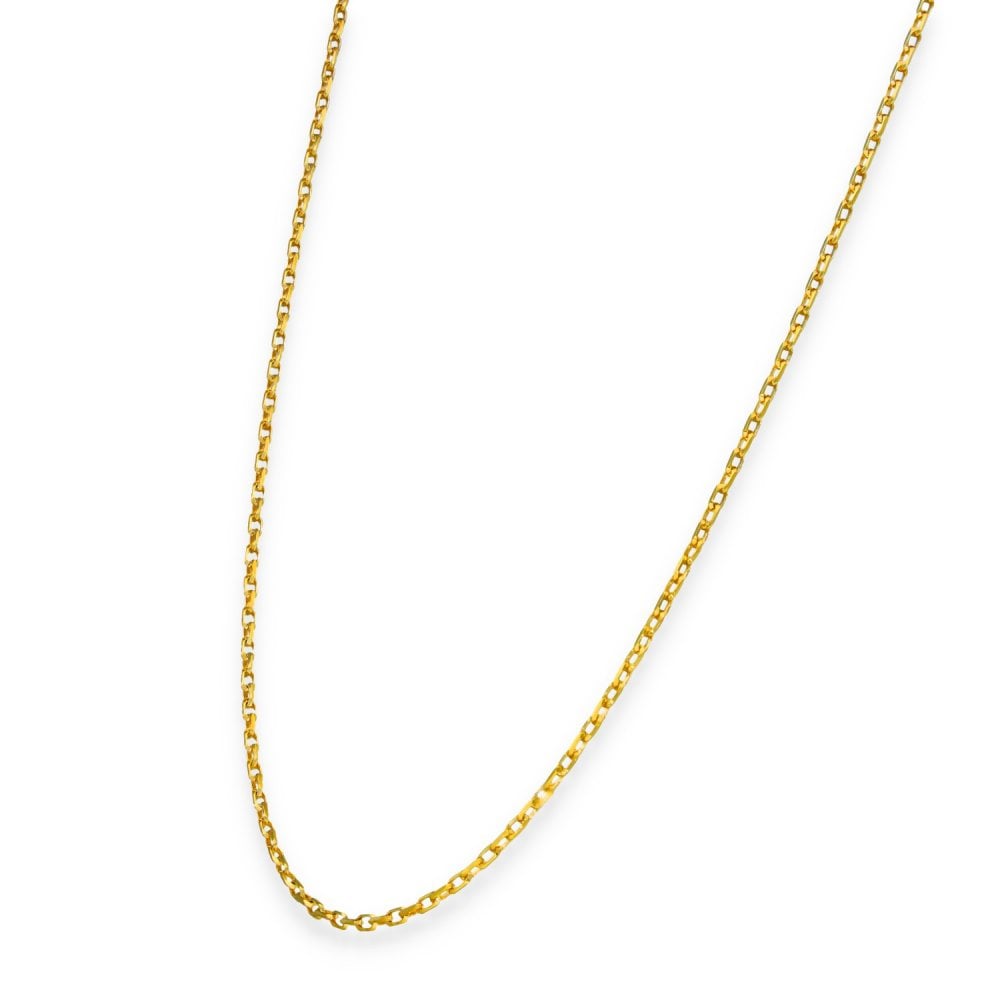 9ct Yellow Gold Trace Chain - 16" - 2.9g