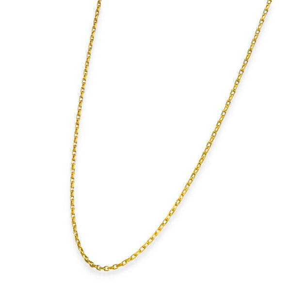 9ct Yellow Gold Trace Chain - 16" - 2.9g