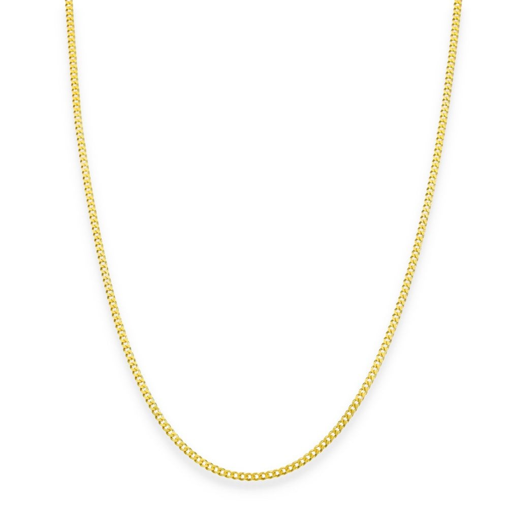 9ct Yellow Gold Fine Curb Chain - 20" - 3.2g