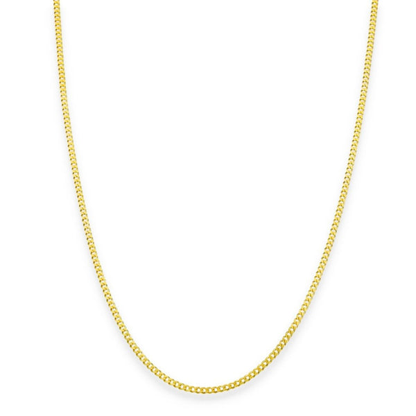 9ct Yellow Gold Fine Curb Chain - 20" - 3.2g