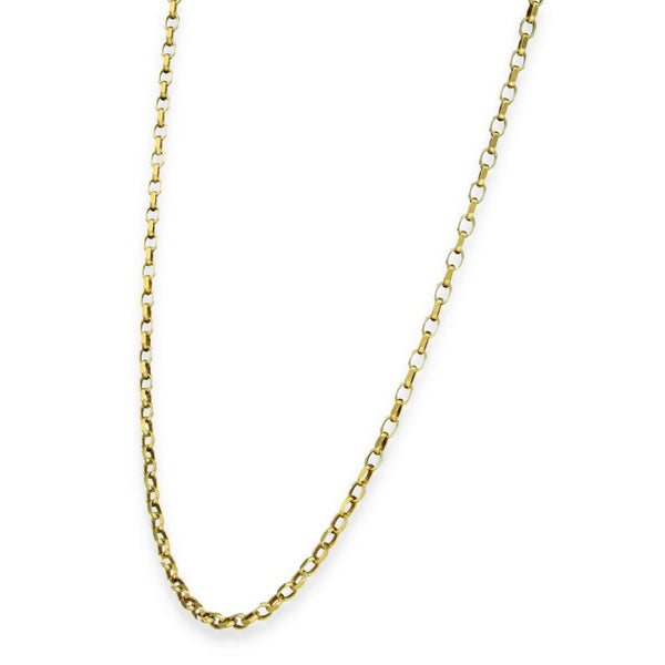 9ct Yellow Gold Oval Belcher Chain - 20" - 4.8g