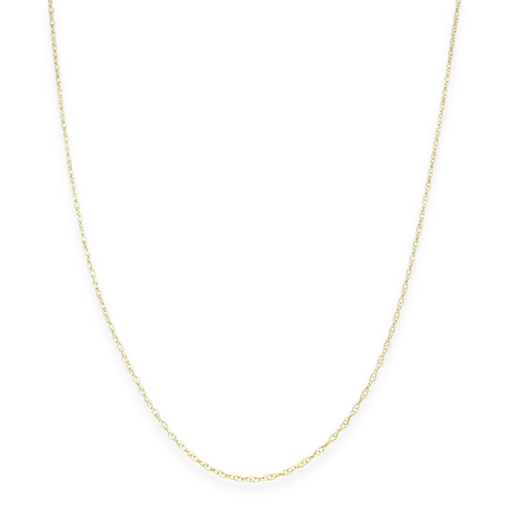 9ct Yellow Gold Fine Prince Of Wales Chain - 20" - 0.8g