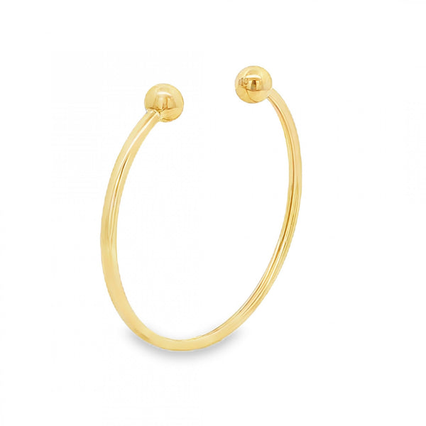 9ct Yellow Gold Torque Baby Bangle - 11.5cm - 1.6g