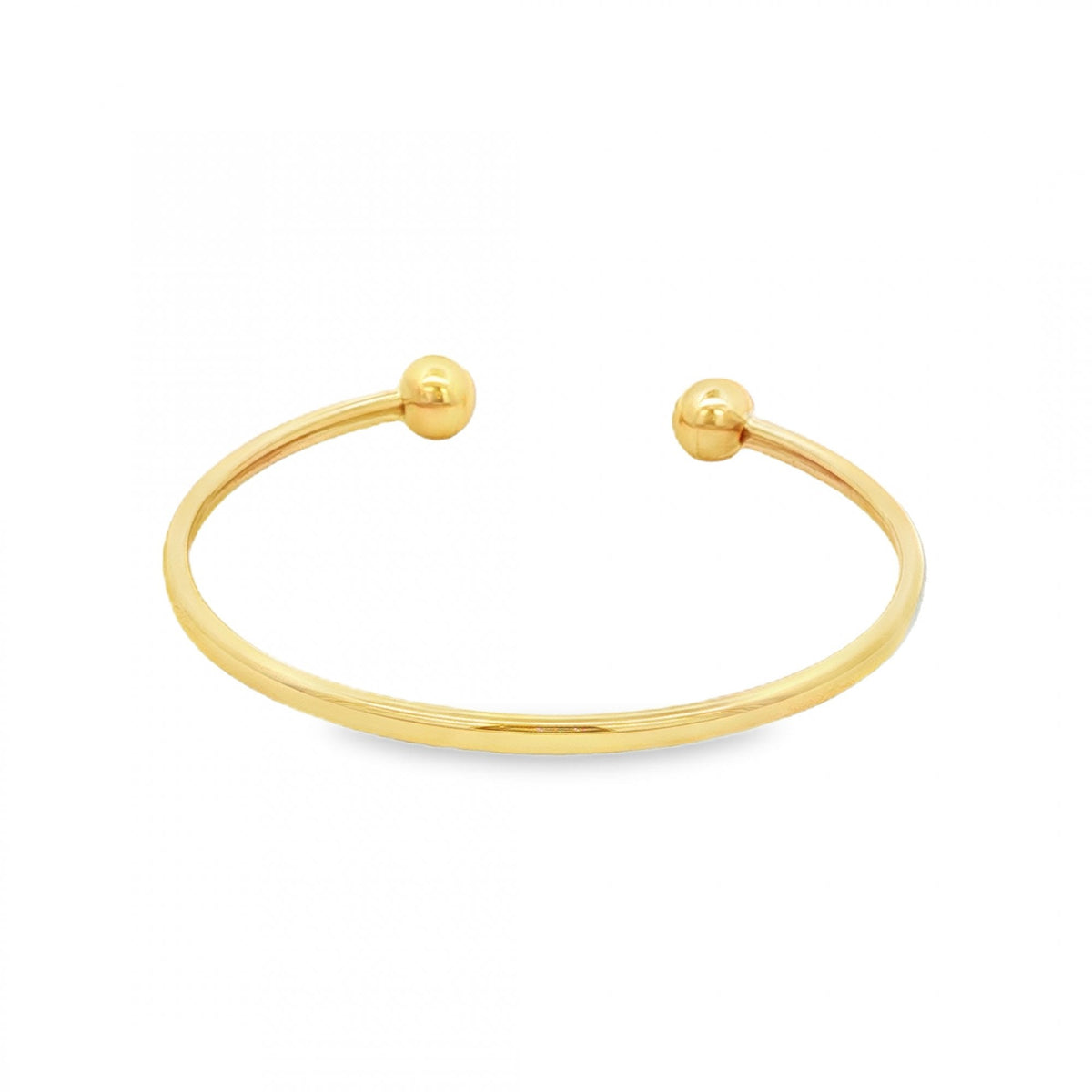 9ct Yellow Gold Torque Baby Bangle - 11.5cm - 1.6g