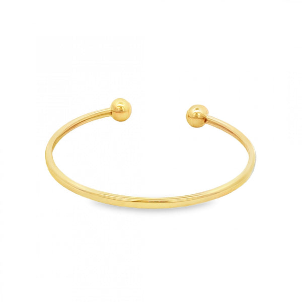 9ct Yellow Gold Torque Baby Bangle - 11.5cm - 1.6g