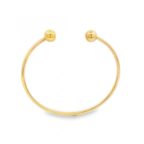 9ct Yellow Gold Torque Baby Bangle - 11.5cm - 1.6g