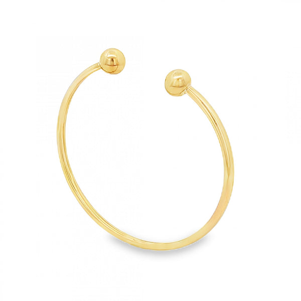 9ct Yellow Gold Torque Baby Bangle - 11.5cm - 1.6g
