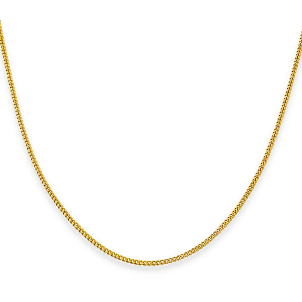 9ct Yellow Gold Fine Curb Chain - 18" - 2.5g
