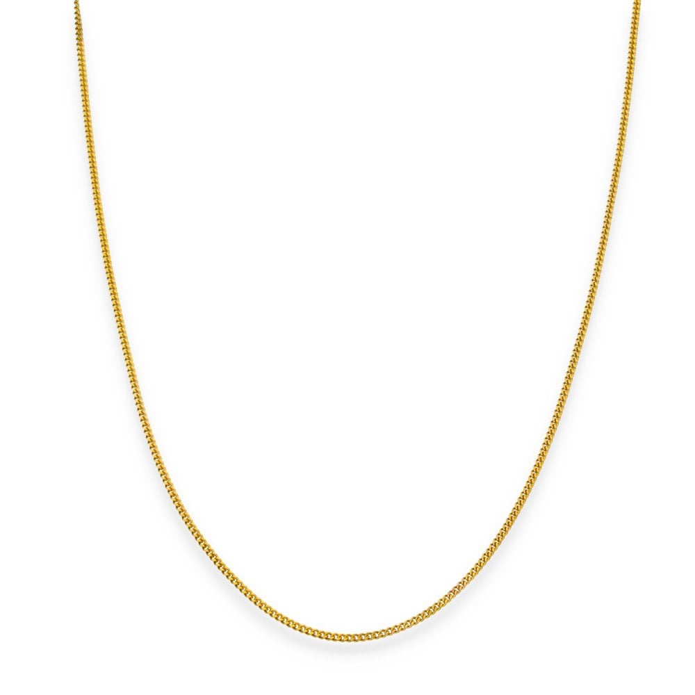 9ct Yellow Gold Fine Curb Chain - 18" - 2.5g