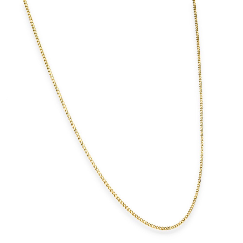 9ct Yellow Gold Fine Curb Chain - 18" - 2.3g