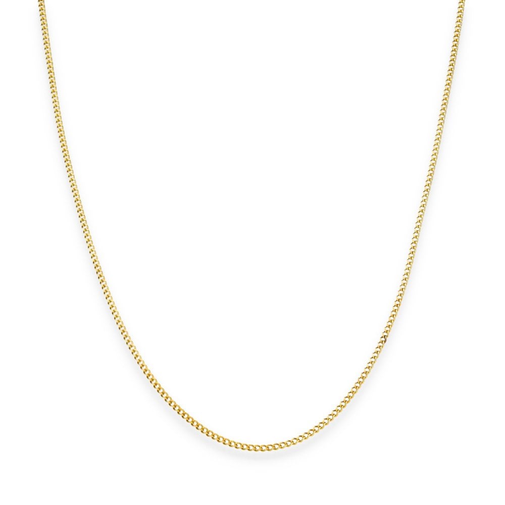 9ct Yellow Gold Fine Curb Chain - 18" - 2.3g