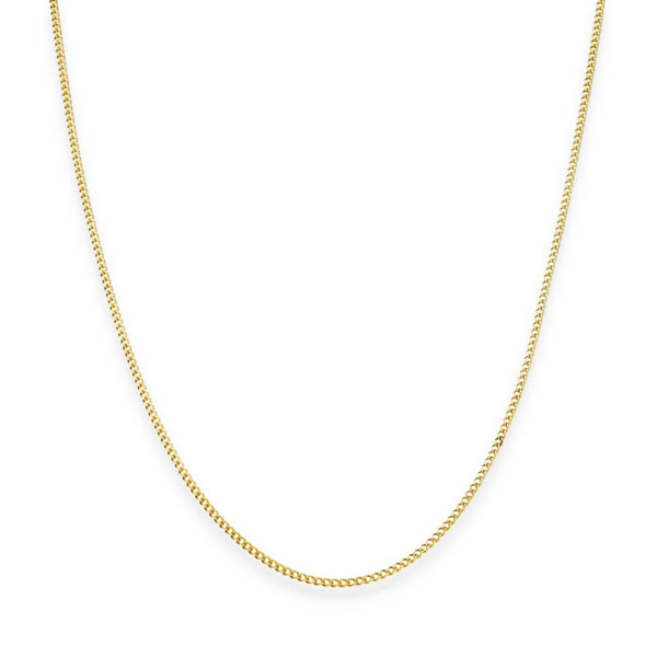 9ct Yellow Gold Fine Curb Chain - 18" - 2.3g
