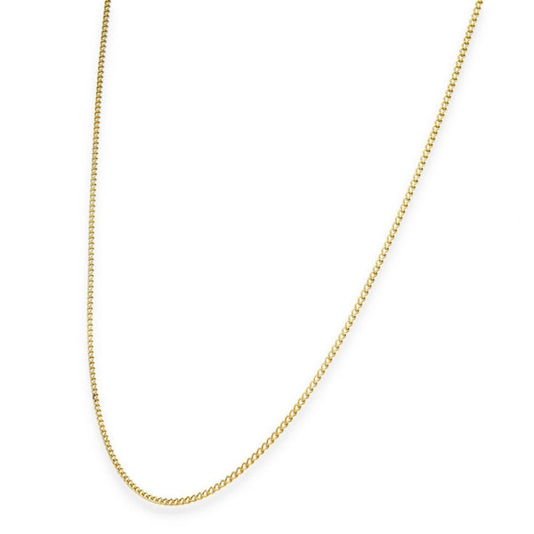 9ct Yellow Gold Fine Curb Chain - 18" - 2.3g