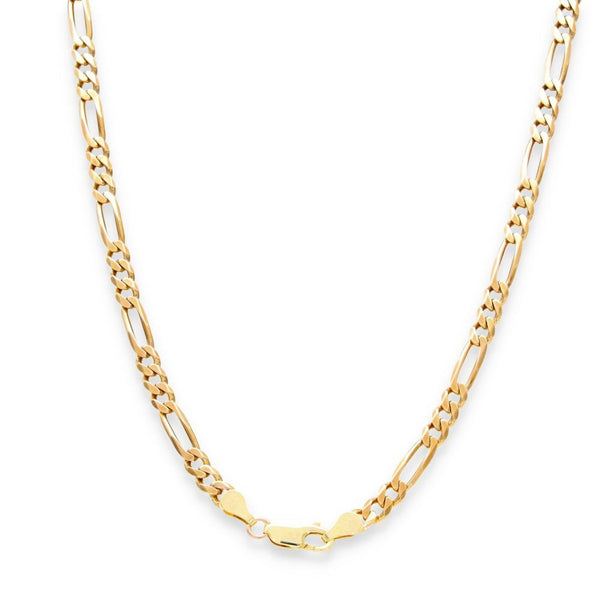 9ct Yellow Gold 3+1 Figaro Chain - 20" - 14.3g