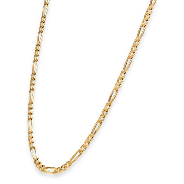 9ct Yellow Gold 3+1 Figaro Chain - 20" - 14.3g