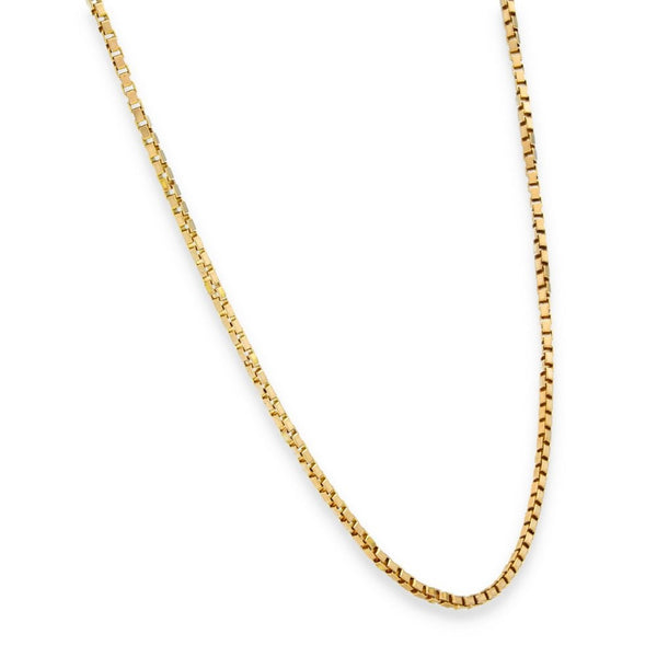 9ct Yellow Gold Venetian Box Chain - 20" - 10.8g