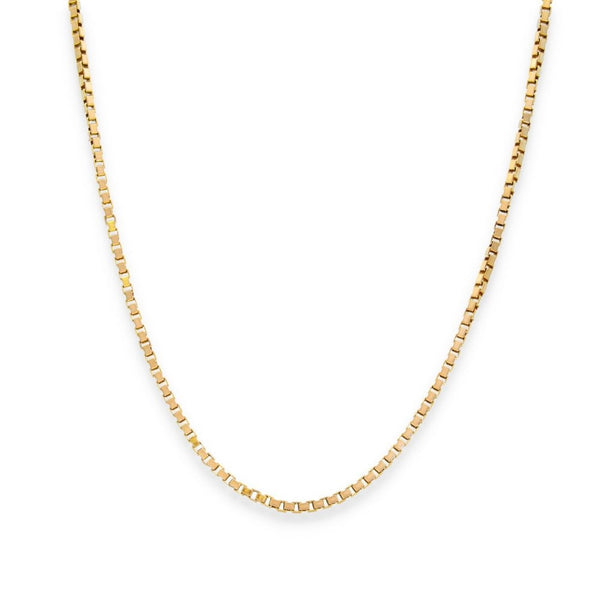 9ct Yellow Gold Venetian Box Chain - 20" - 10.8g