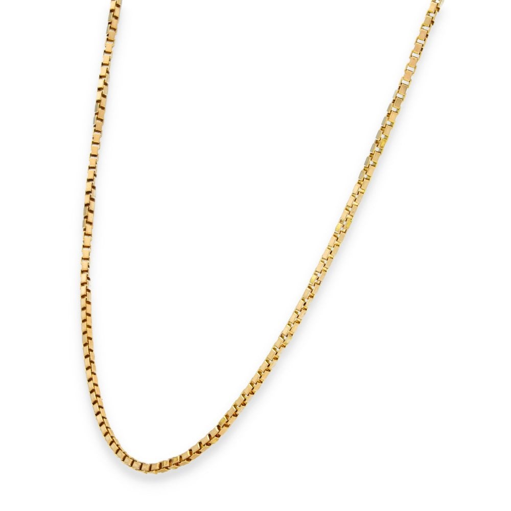 9ct Yellow Gold Venetian Box Chain - 20" - 10.8g