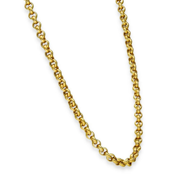 9ct Yellow Gold Hollow Belcher Chain - 18" - 16.5g
