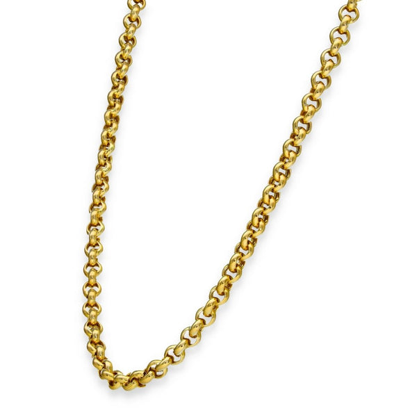 9ct Yellow Gold Hollow Belcher Chain - 18" - 16.5g