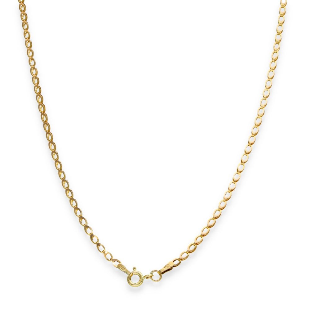 9ct Yellow Gold Double Oval Chain - 18" - 3.4g