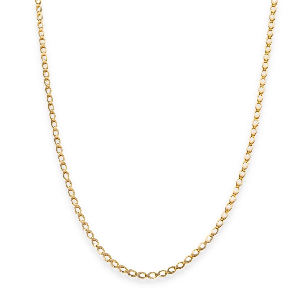 9ct Yellow Gold Double Oval Chain - 18" - 3.4g