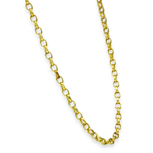 9ct Yellow Gold Oval Diamond-Cut Belcher Chain - 28" - 28.7g