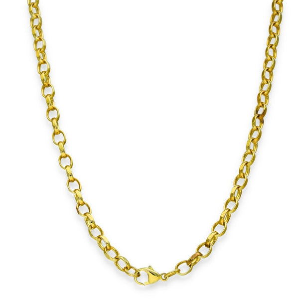 9ct Yellow Gold Oval Diamond-Cut Belcher Chain - 28" - 28.7g
