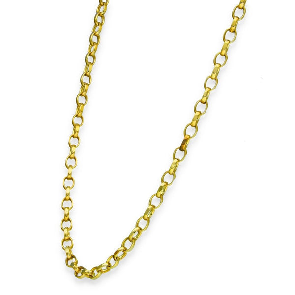 9ct Yellow Gold Oval Diamond-Cut Belcher Chain - 28" - 28.7g