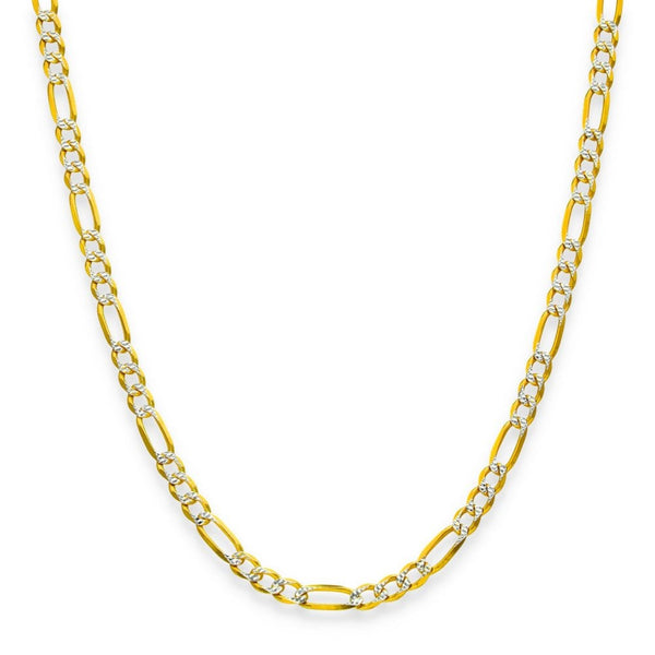 9ct Yellow & White Gold Figaro Chain - 20" - 10.0g