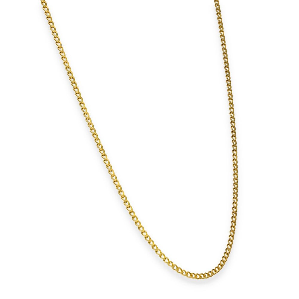 9ct Yellow Gold Closed Curb Chain - 24" - 5.8g