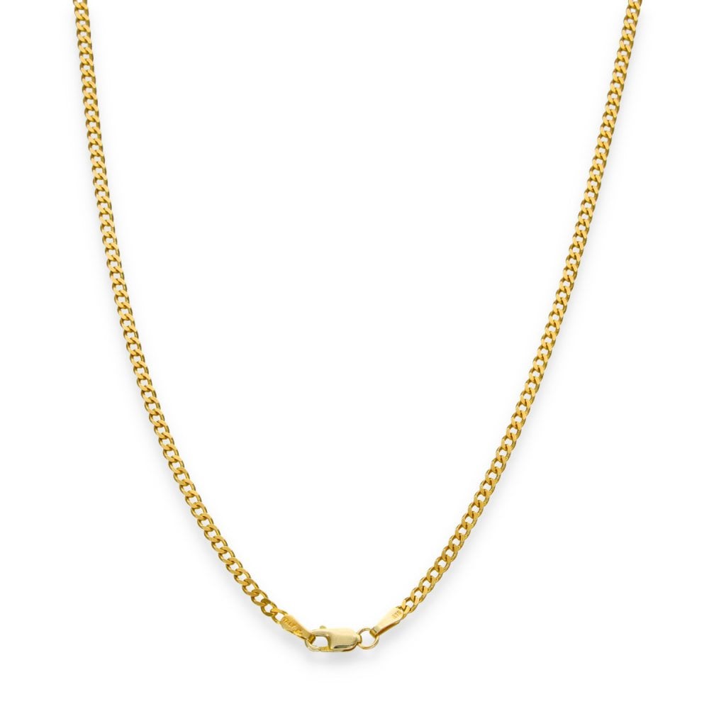 9ct Yellow Gold Closed Curb Chain - 24" - 5.8g
