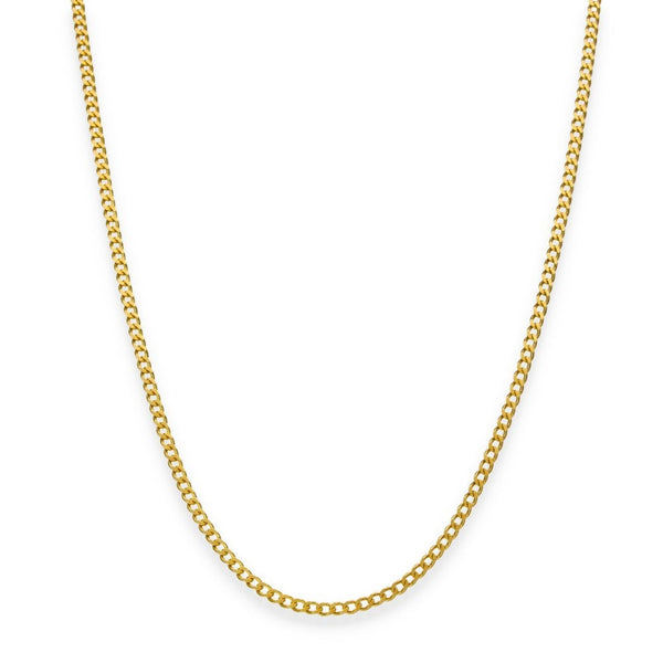 9ct Yellow Gold Closed Curb Chain - 24" - 5.8g