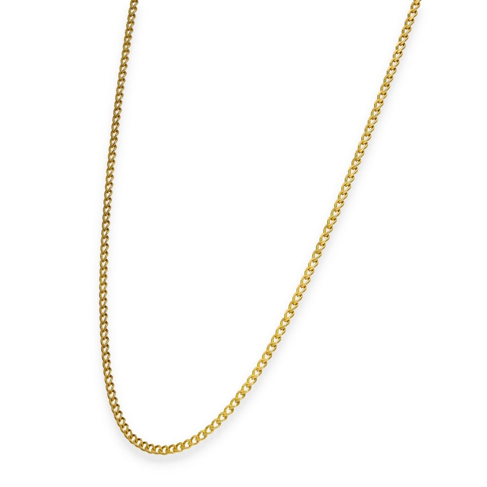 9ct Yellow Gold Closed Curb Chain - 24" - 5.8g