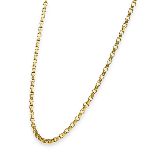 9ct Yellow Gold Oval Diamond-Cut Belcher Chain - 28" - 15.7g